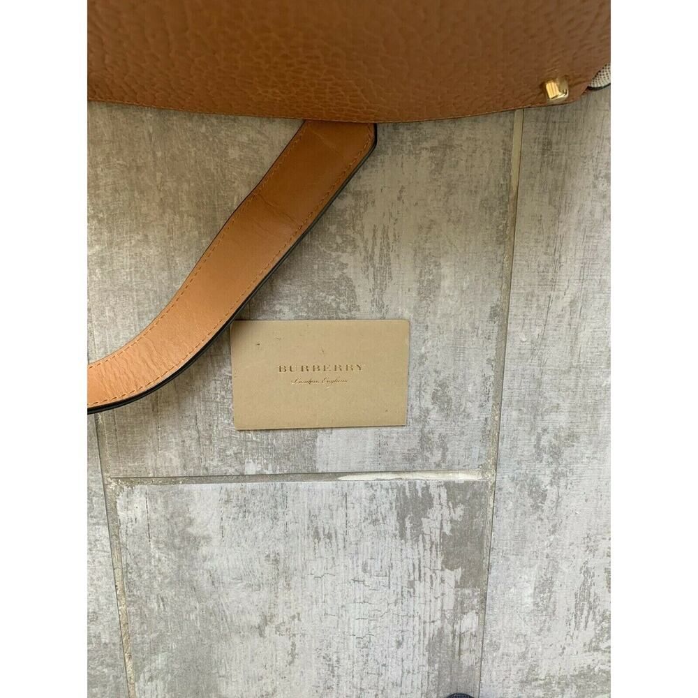 BURBERRY Small Maidstone Saddle Brown Leather Tote Designer Shoulder Bag - Picture 4 of 12